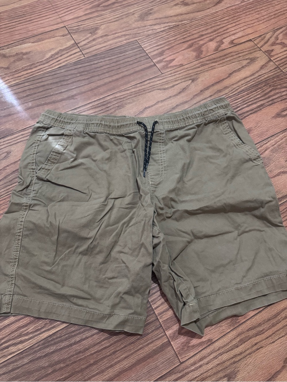 George Olive Green Drawstring Hybrid Shorts